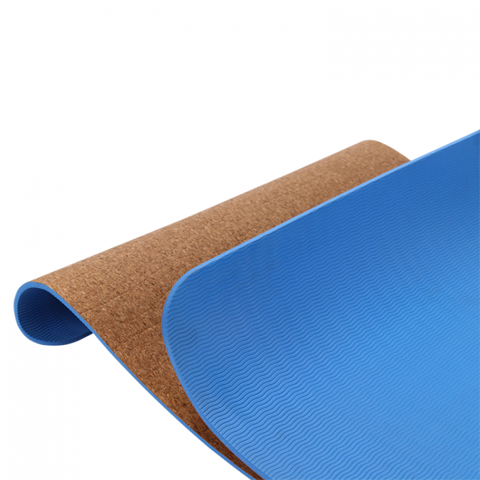 Custom Printed Logo Non Slip Foldable Fitness Ecofriendly Cork Yoga Mat Set