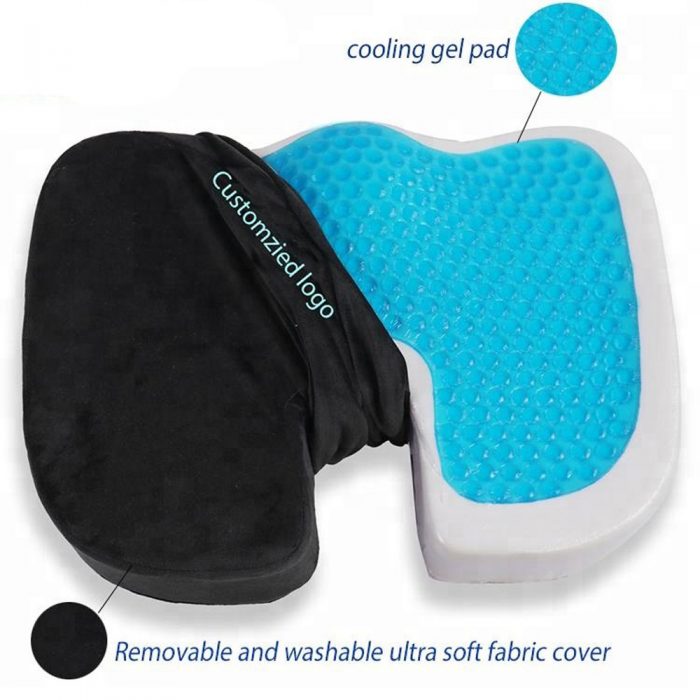 Coccyx Orthopedic Enhanced Memory Foam Cool Gel Seat Cushion MPP91029